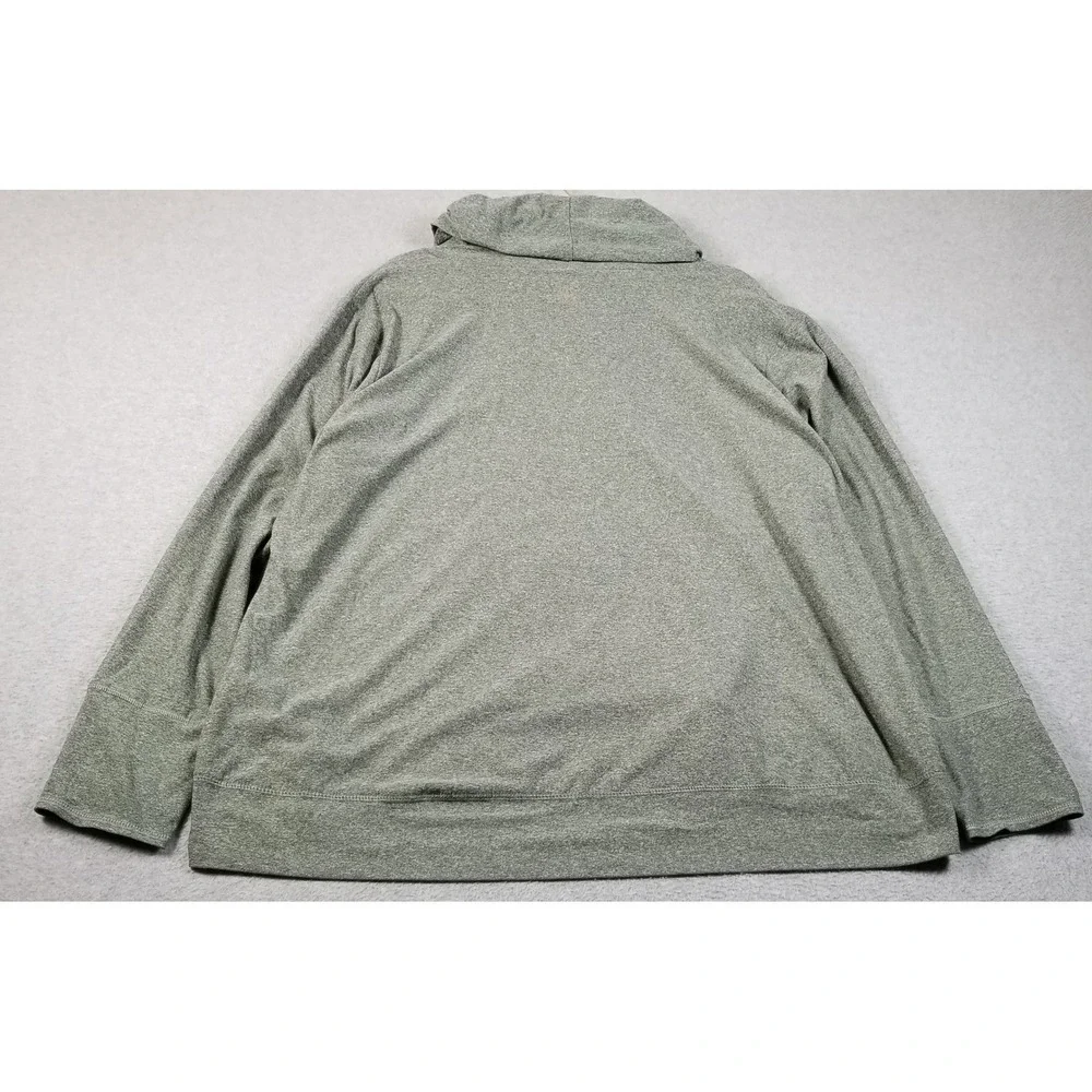 Balance Collection Hoodie Womens 2X Plus Green Cowl Neck Pullover Stretch Active - Picture 5 of 14
